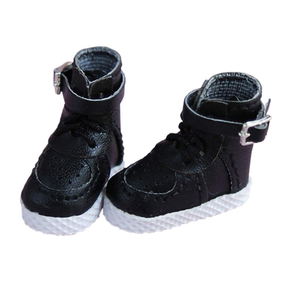 Rakulifey Obitsu 11 Shoes for Obitsu Dolls 5 Colors 11cm, (Black)