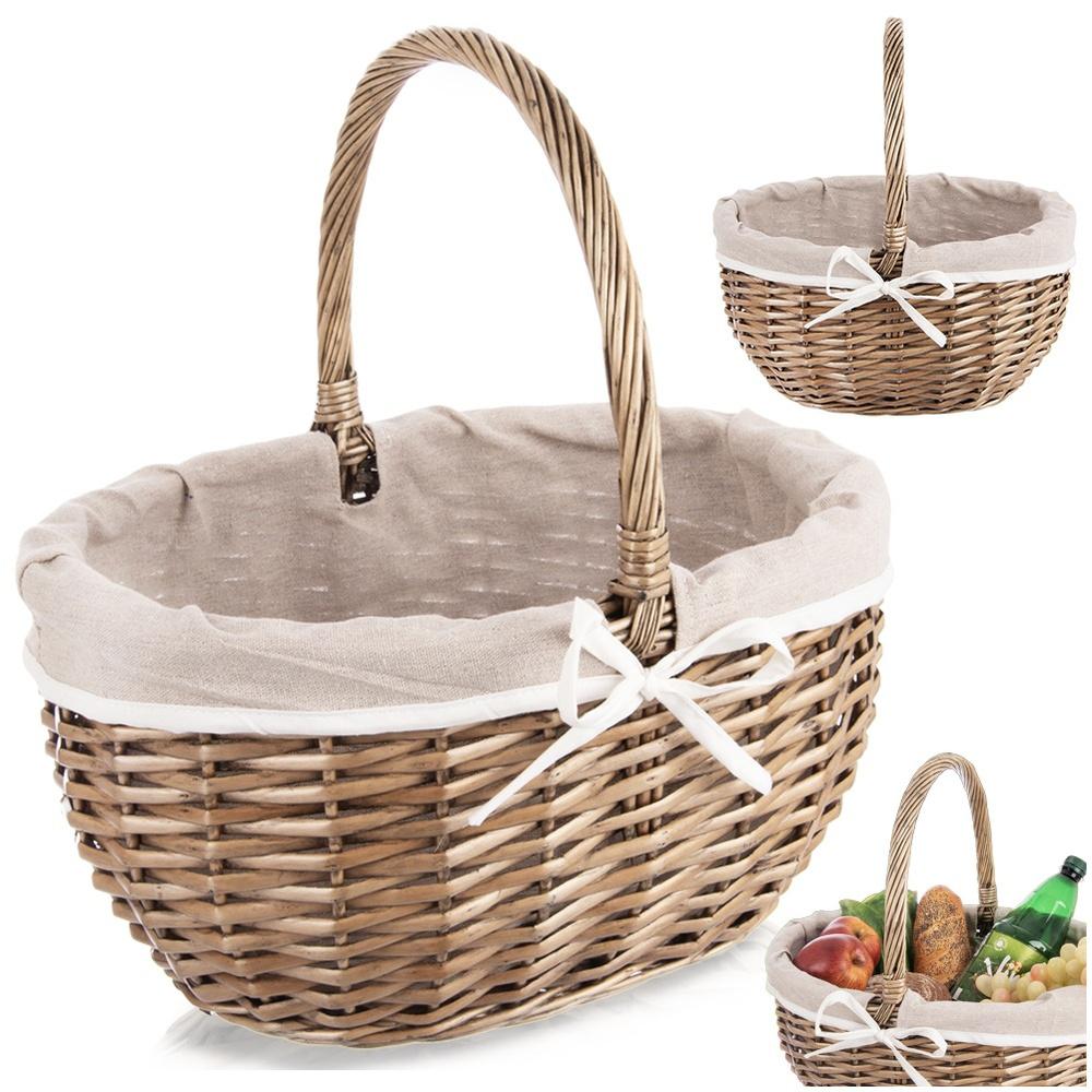 Wicker picnic basket 40x31x40 cm