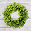 Green Wreath Artificial Four Leaf Clovers Garlands Green Hanging Tinsel Garlands Ornament for Patricks Day Decoration