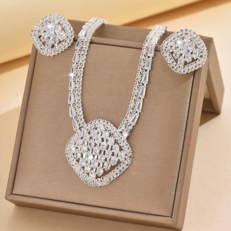 

Meier Zircon multicolor women s evening party anniversary accessories necklace earrings set