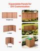 Wooden Privacy Fence, 810 X 960 Mm Air Conditioner Fence, 3 Panel Solid Outdoor Wood Privacy Screen with Adjustable Angle, Hinge-Reinforced Structure,