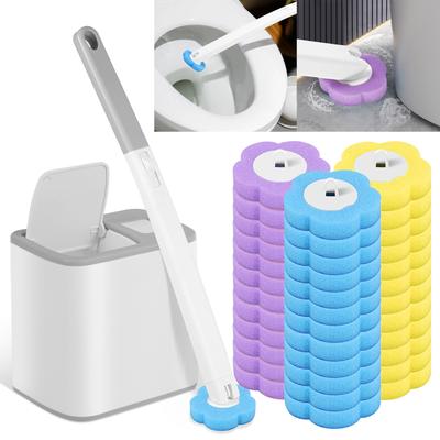 Nová WC štětka Jednorázová čisticí sada Náhradní hlavice Dlouhá rukojeť Automatické otevírání víka Toaleta WC Koupelnové nářadí Příslušenství