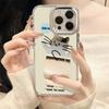 Cute Kitten Pattern With Mirror Phone Case For IPhone 17 Pro Max 16 13 11 15 14 12 Air 16 17 15 Fashion Protective Funda Cover