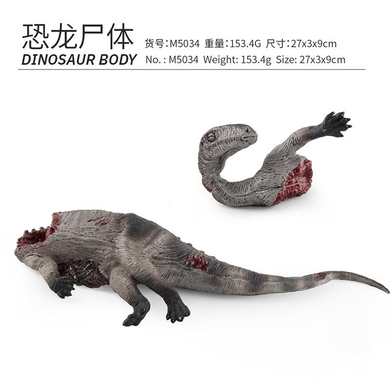 Animal Model Toys, Jurassic Dinosaur World, Solid Decapitated Dinosaur Carcass Stygimoloch Crystosaurus