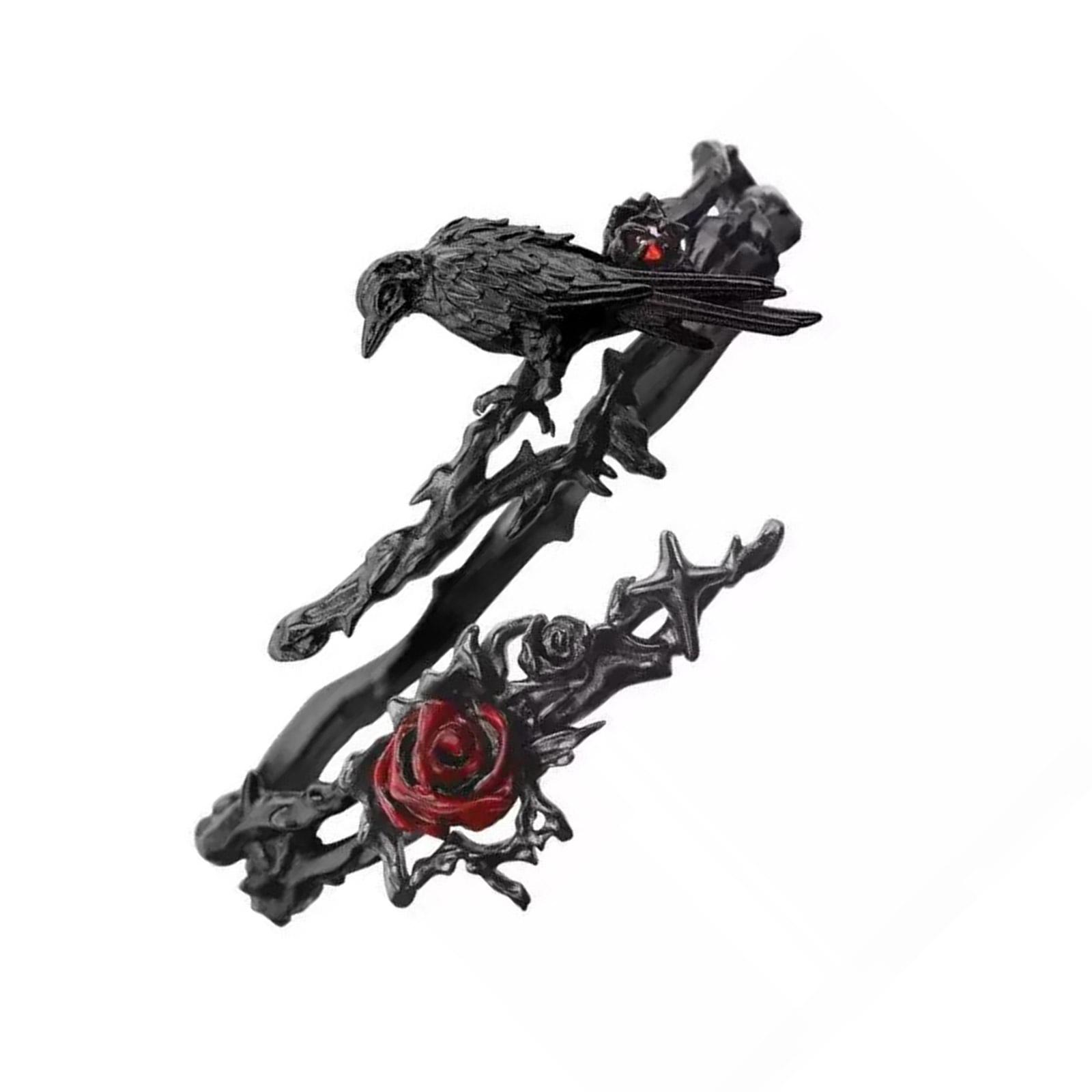 

Готический браслет-бэнгл с регулируемым размером для женщин, стильная бижутерия из сплава для дополнения нарядов