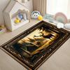 Tappeto Patchwork Foresta Vintage con Motivo Alce Orso Pesce Tappetino Morbido Antiscivolo per Soggiorno Camera da Letto Decorazione per la Casa