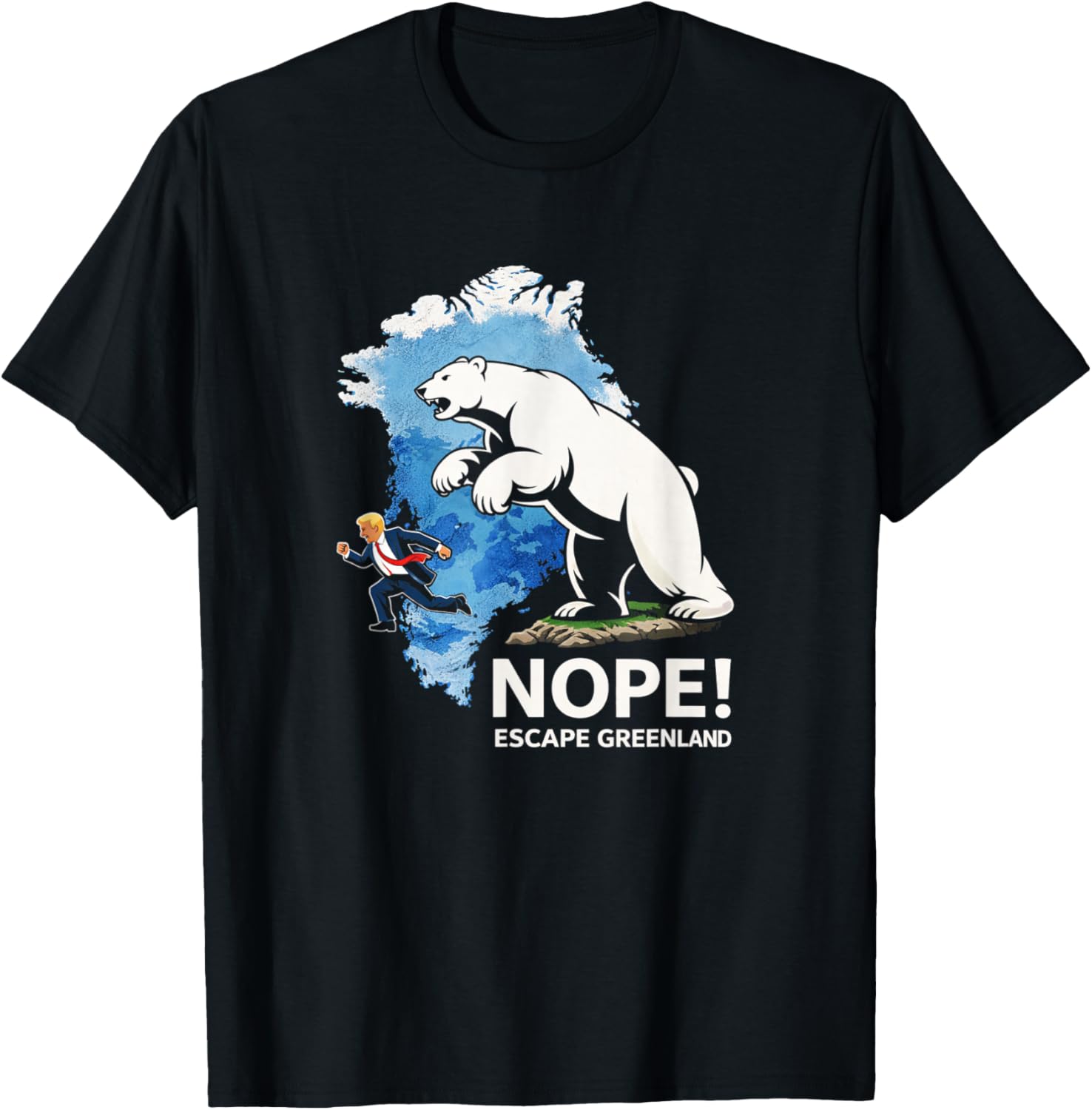 Greenland Defense Force Funny Bear Design Arctic Humor T-Shirt S разноцветный