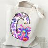 Halloween Alphabet Canvas Bag Going Out Portable Handbag Women's Large Capacity Casual Shoulder Crossbody Bag