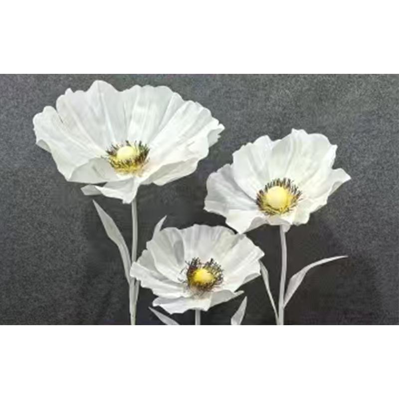 Giant Handmade Poppy Aisle Flowers for Wedding Background Decoration
