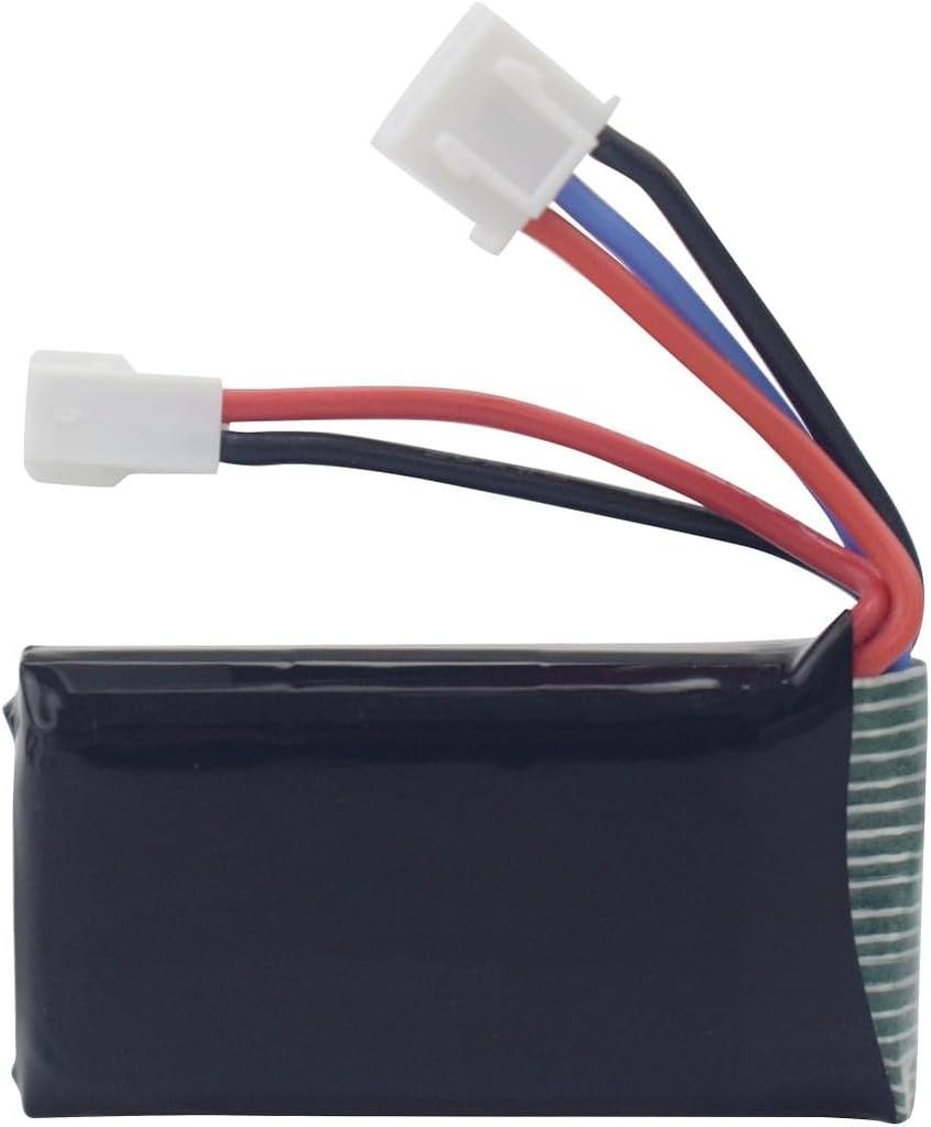 2× 7.4V 600mAh 35C 2S LiPo Batteries with Molex Plug – Compatible with FMS FCX24 RC Crawlers and Electric Climbing Vehicles