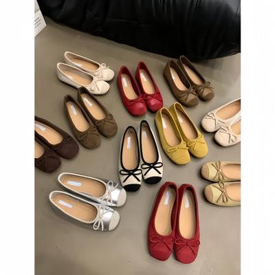 Evening Wind Gentle Butterfly Ladyshoes Ballet Flats Soft-soled Silver Single Shoes Spring and Summer Small Fragrant Shoes