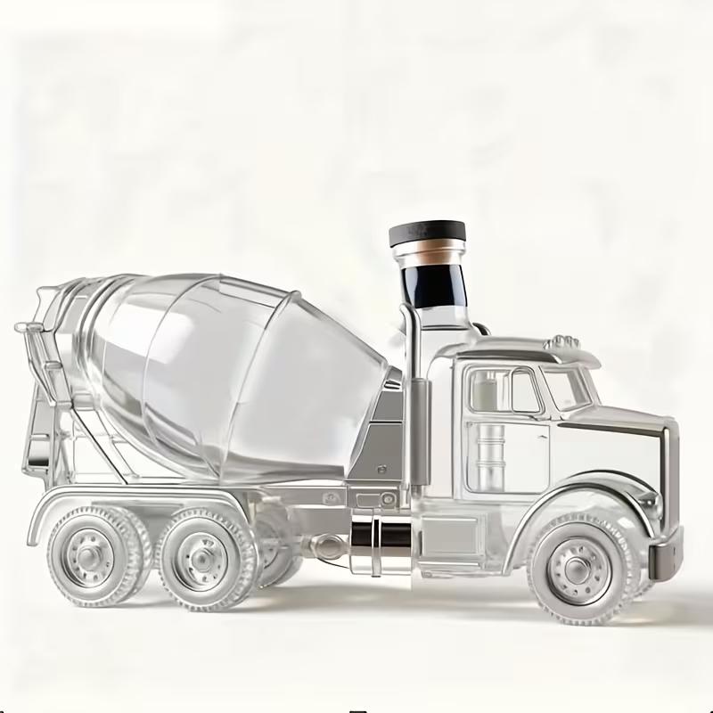 Creative red wine special-shaped sealed bubble whiskey vodka empty liquor bottle cement mixer truck whiskey bottle