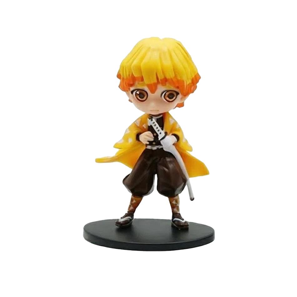 Demon Slayer Kimetsu No Yaiba Cute Kawaii Q Posket Figure Nezuko Tanjirou Zenitsu Shinobu Giyuu PVC Desktop Ornaments Model Toys