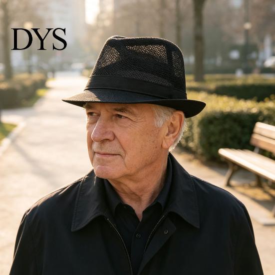 Cappello Estivo con Protezione UV da Uomo, Cappello da Sole Traspirante, Cappellino da Pesca a Rete con Ampia Visiera per Mezza Età, Casual, Paglia, Anziani, Leggero, Pieghevole, Esterno, Spiaggia