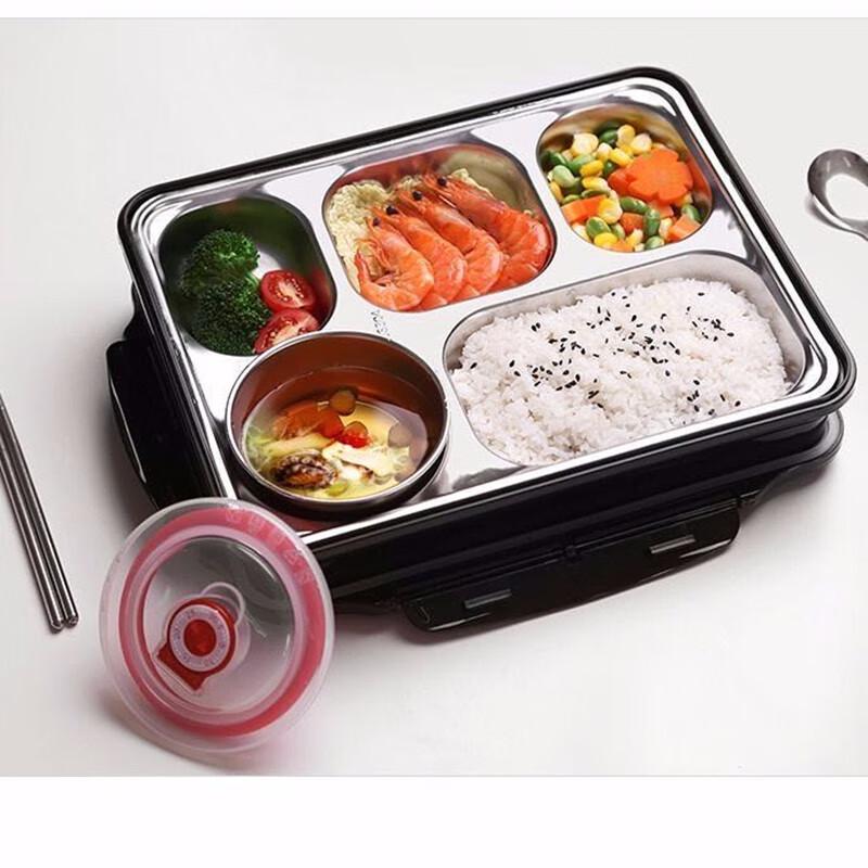 Insulated 5-Compartment Stainless Steel Lunch Box Set
