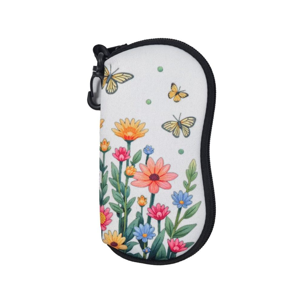 New Black Cat Art Eyewear Cases Men Women PU Leather Sunglasses Box with Zipper Portable Travel Eyeglass Storage Cases