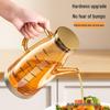 Dozator elegant, antiderapant, de capacitate mare, din sticlă borosilicată, cu scară, pentru ulei, sos de soia și oțet
