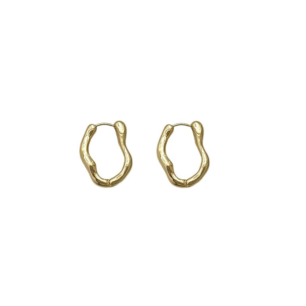 Damen Ohrringe Oval Retro Hong Kong Stil