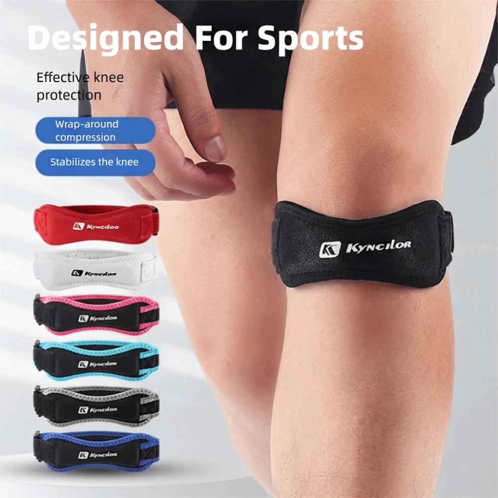 Elastic Design Shock Absorption Knee Pad Adjustable Patellar Tendon Knee Strap  Basketball