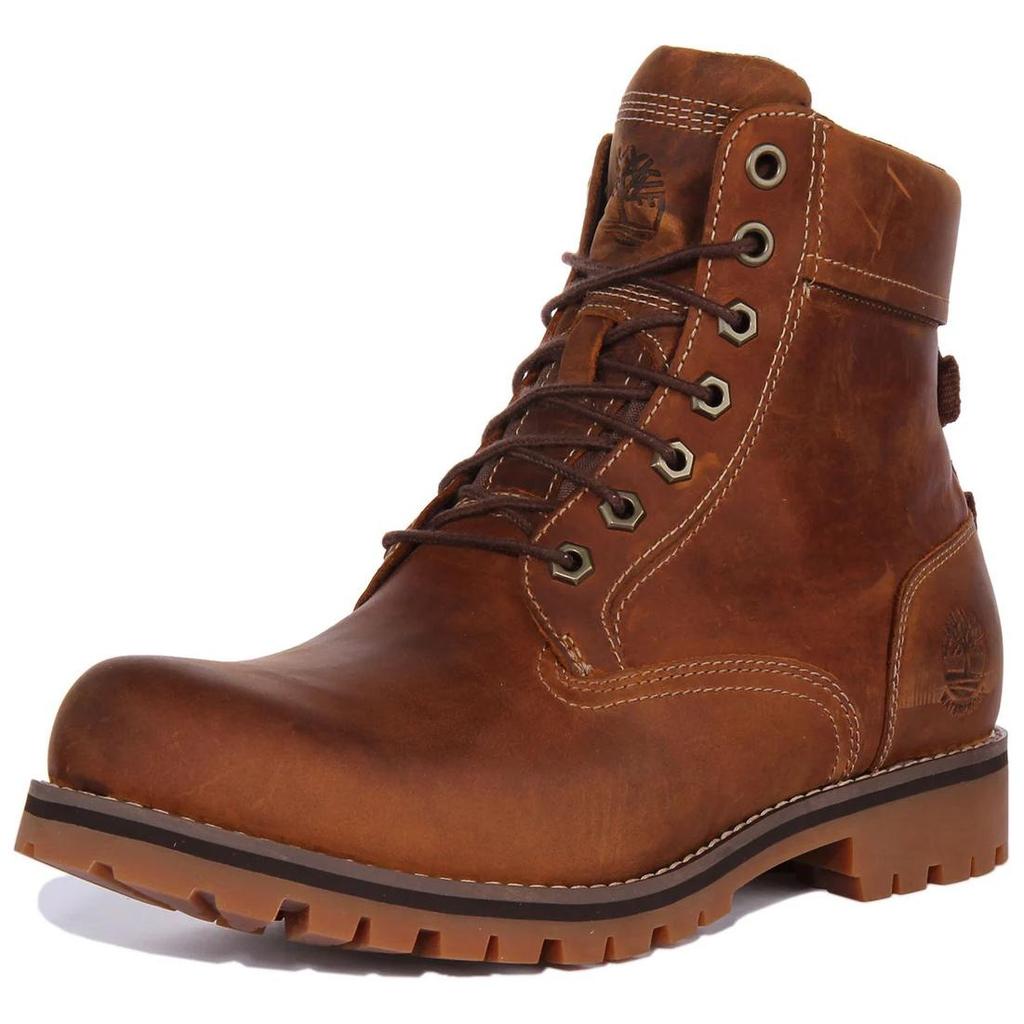 Timberland Rugged 6 Inch Waterproof Boots 'Rust Full Grain' Men's A2JJB