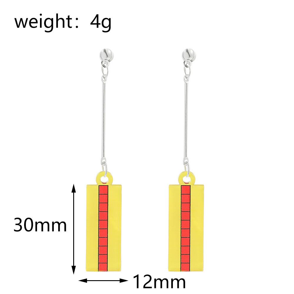 Anime Acrylic Pendant Dangle Earrings Cosplay Props for Women Men Jewelry Accessories