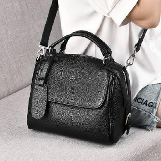 

Женская универсальная сумка из натуральной кожи 2024 - Модная маленькая сумка кроссбоди через плечо чёрный