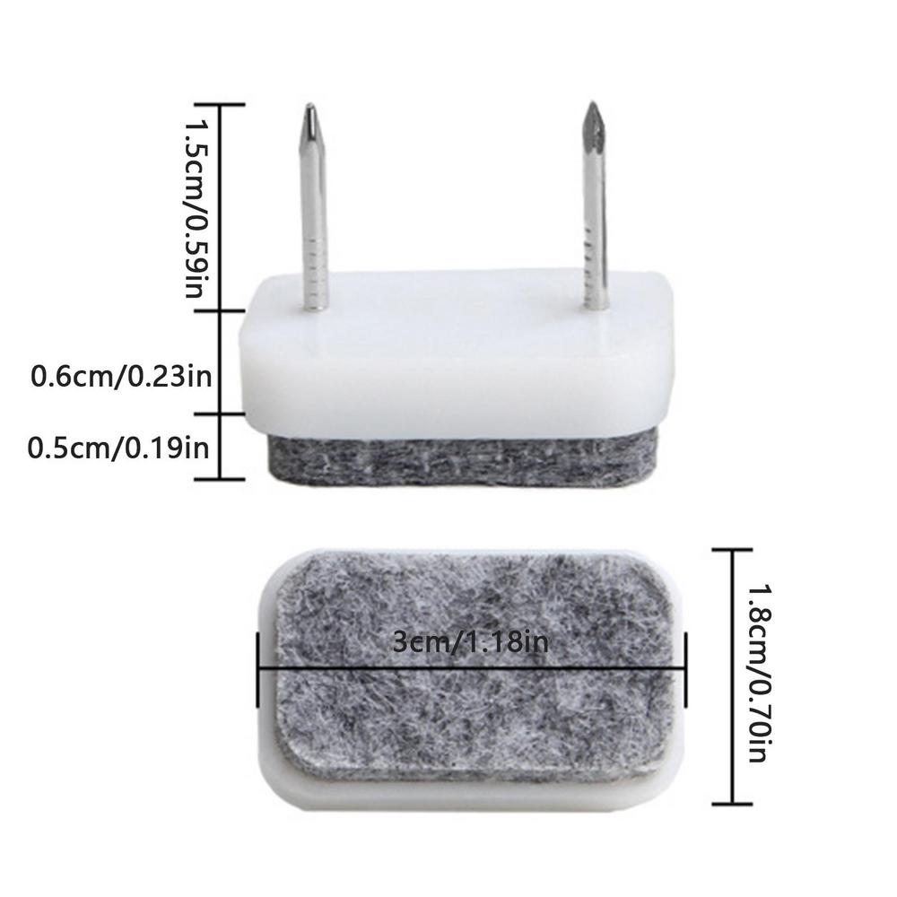 20pcs Glide Pad Nail-on Furniture Felt Pad Reduce Noise Floor Protector For Cabinet Sofa Couch Chair Table Leg Feet Accessories