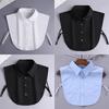 Women's White Stand-Up Pointed Collar - All-Season Detachable Decorative Shirt Collar