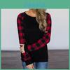 Luxurious Womens Blouse Striped Plaid Long Sleeve Top With Versatile Casual Fit
