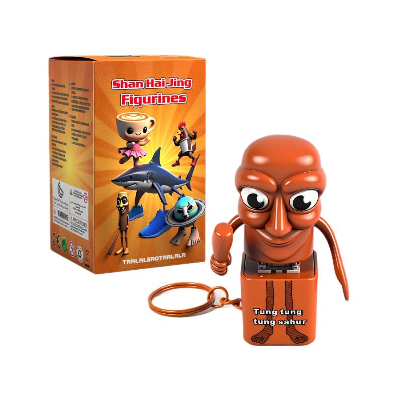 Shan Hai Jing Stickman Voice Flashing Keychain: Decompression Toy Blind Box