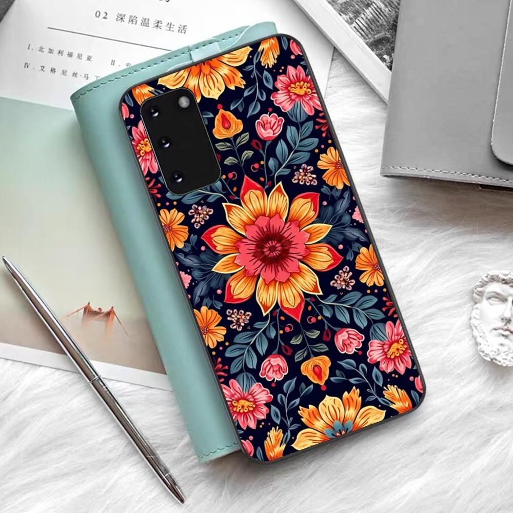 Petal Leaf Diagram Phone Case For Samsung S 9 10 20 21 22 23 30 23 24 Plus Lite Ultra FE S10lite Fundas