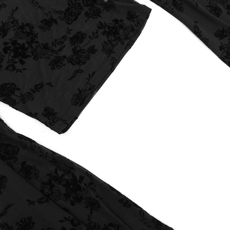 GMXIA Trend letnej halloweenskej párty Slim-fit Chain Cross Dvojitá gotická polovičná sukňa pre ženy
