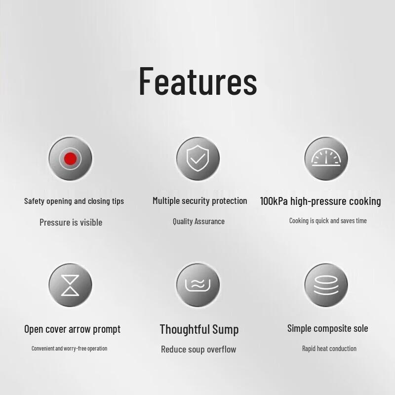 SUPOR 18cm 304 Stainless Steel Composite Bottom Pressure Cooker