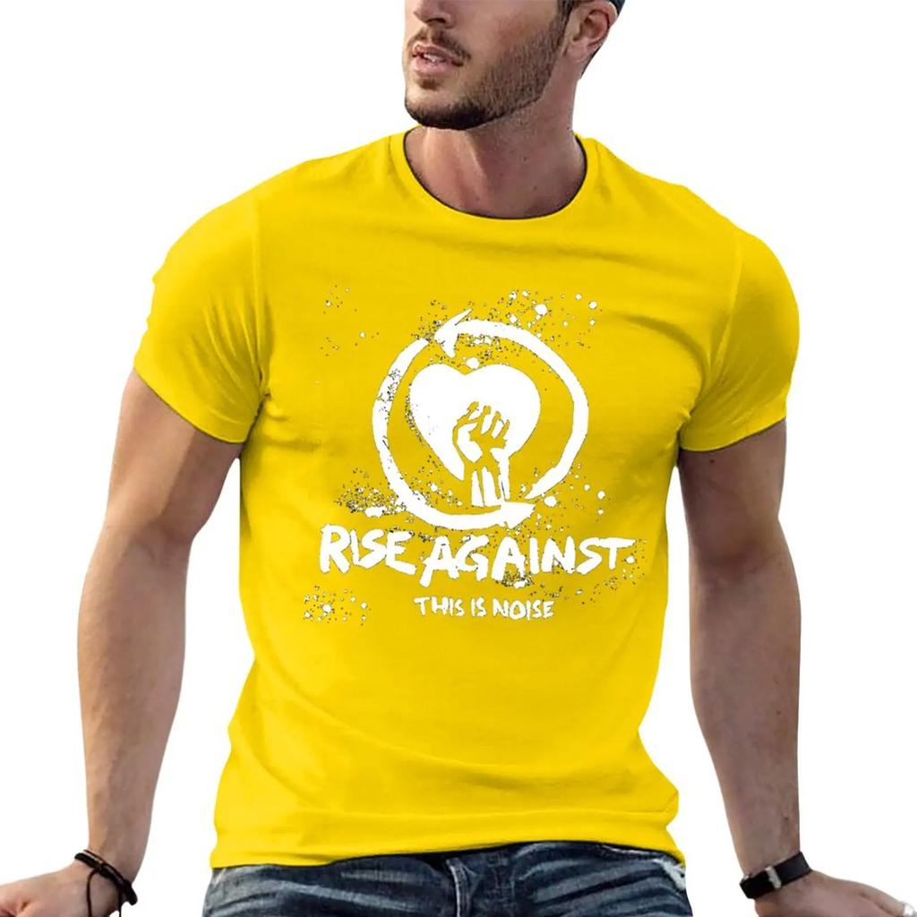 New Rise Against Band Music Punk Rock T-Shirt Man Clothes Boys T Shirts Funny T Shirts Slim Fit T Shirts for Men