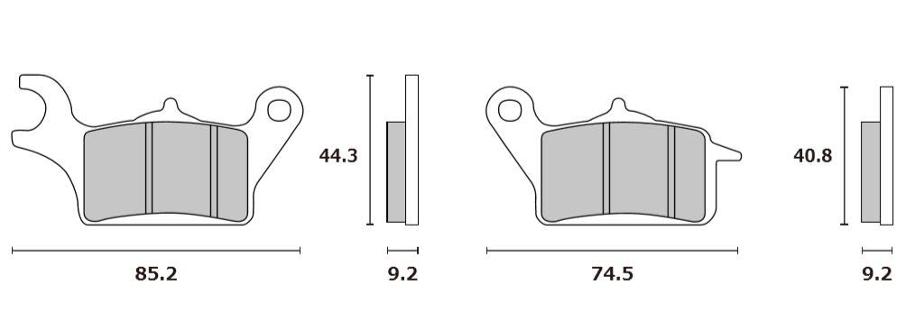 RK EXCEL Fine Alloy 55 (FA5) Semi-metal Brake Pads for Address 125/Tricity (front Right) and Other Models (911FA5)