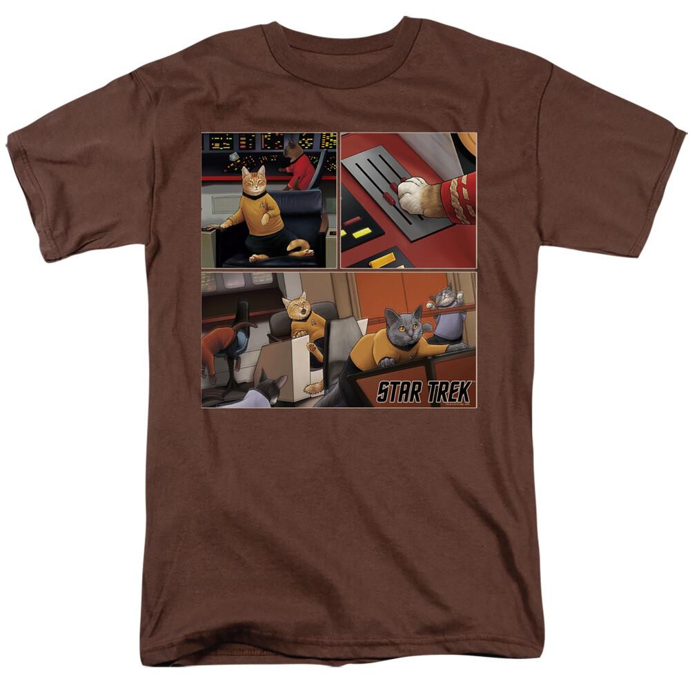 Star Trek Cats Warp Speed Triptych T-Shirt XL