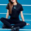 New MLB Crop Tops Women's Black 3FTSA2023-50BKS