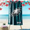 Asciugamano da Spiaggia Stampa Philadelphia Eagles, Asciugamano Grande Morbido Asciugatura Rapida per Spiaggia Campeggio Nuoto