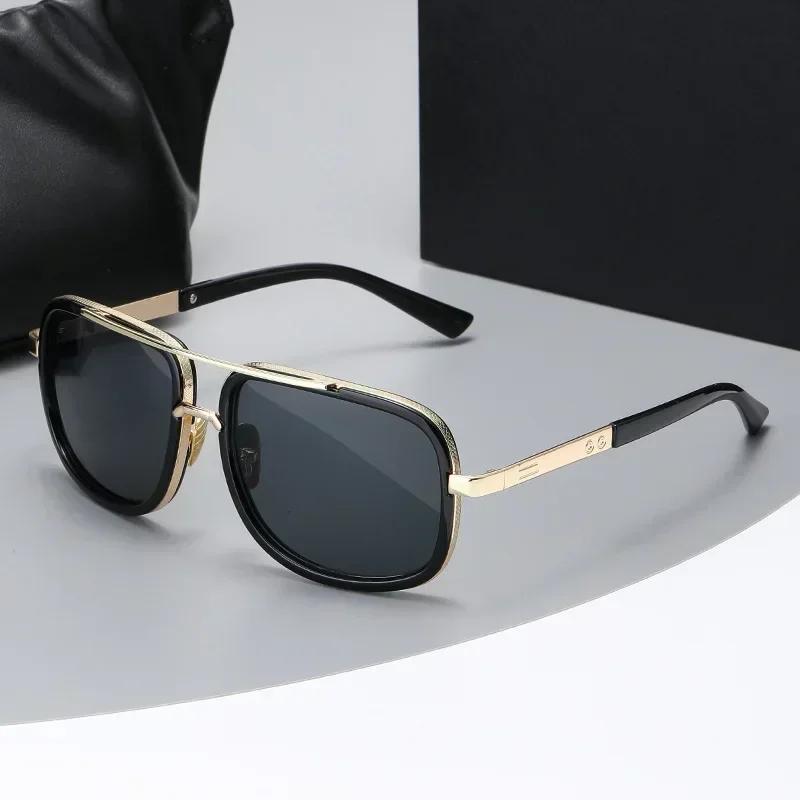 Klasyczne Luksusowe Męskie Okulary Przeciwsłoneczne Jazda Modna Marka Okulary Przeciwsłoneczne Dla Kobiet Lustrzane Retro Vintage Kwadratowe Projektant Okulary UV400