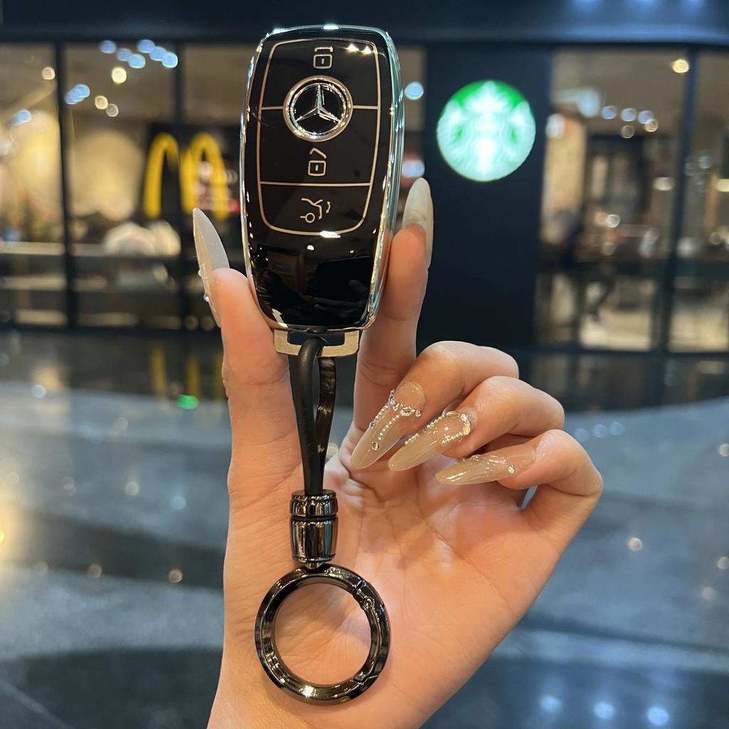 Car Key Case Cover Protection Shell for Mercedes Benz A C E S G Class GLC CLE CLA W177 W205 W213 W222 X167 AMG Accessories QU3