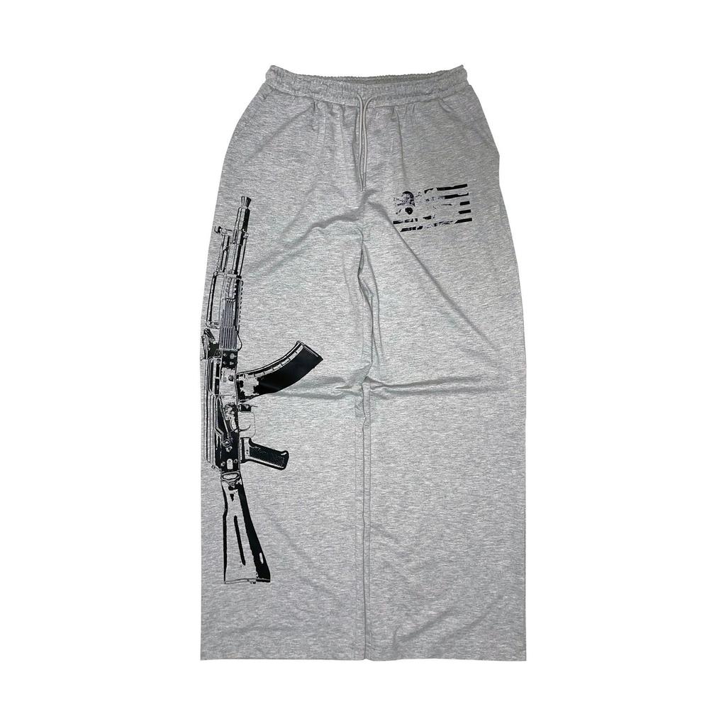 Unisex Doppelbund Gestickte Bedruckte Gerade Bein Jogginghose Street Hip Hop Stil Kordelzug Lässige Sporthosen Paar Locker Sitzende Schweißhosen