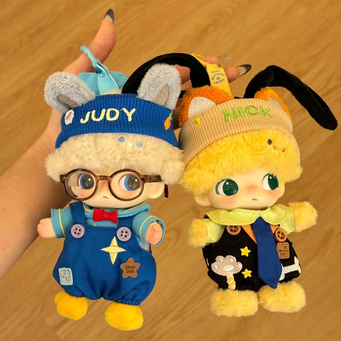 Detective Little Genius DIMOO WORLD Plush Pendant Doll Overalls Set Overalls + Tie + Headwear