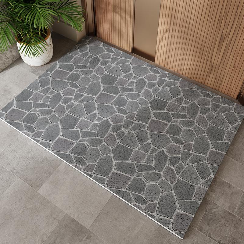Entreevloermat, buiten deur schraap- en stofverwijderende voetmat, PVC draadcirkel kan worden gesneden, vuilbestendig tapijt 120x180cm47.2x70.8in