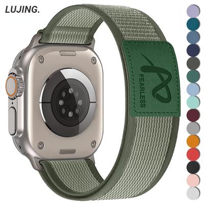 Nylon Strap for Apple Watch Ultra 2 Band 49mm 45mm 44mm 42mm 41mm 40mm Trail Sports Bracelet for Iwatch Series 9 8 7 SE 6 5 4