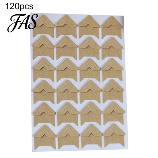 Set de 120 Bucăți Autocolante Colțuri Autoadezive pentru Rama Foto Album Scrapbooking Decor