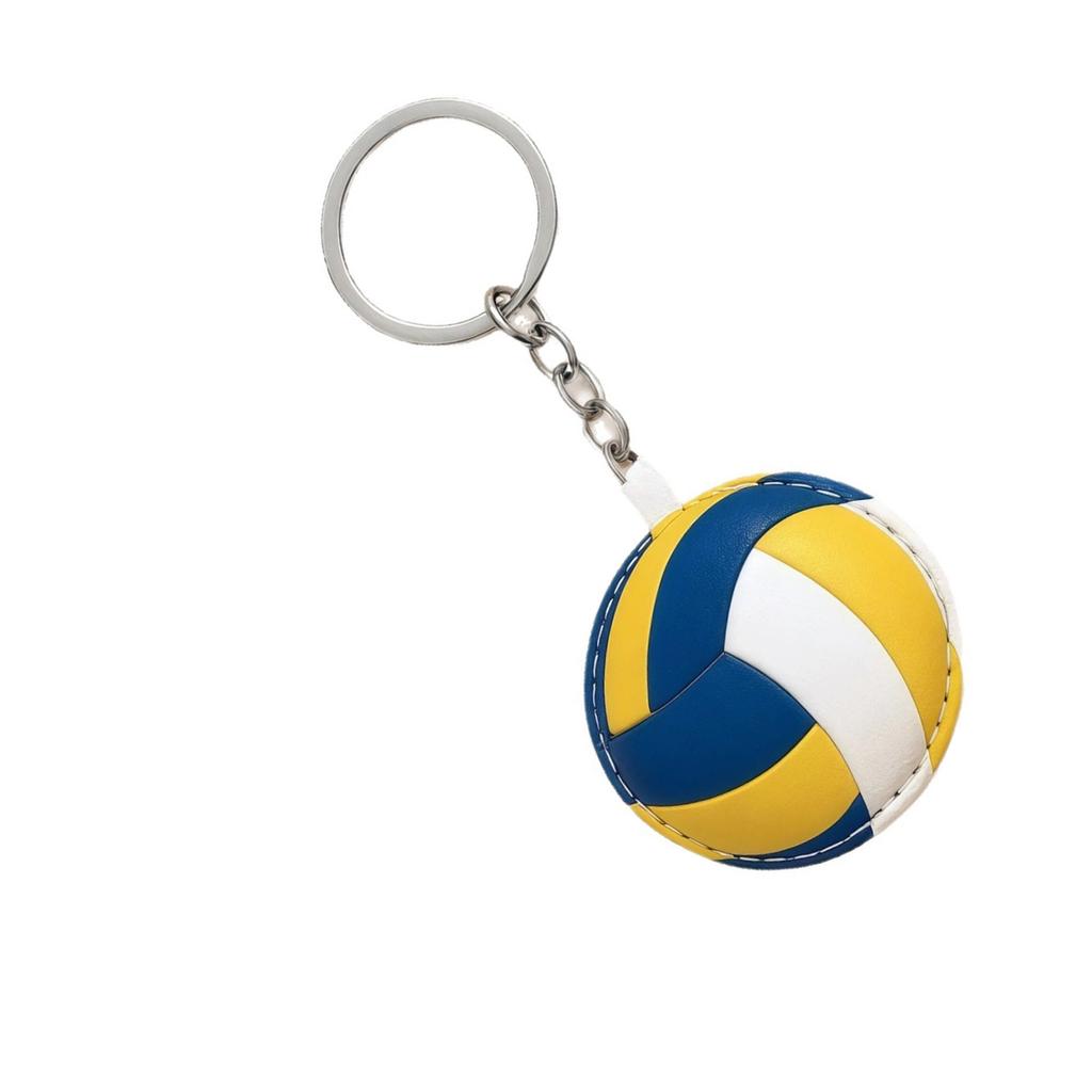 Leather Key Ring Basketball Football Baseball Theme Pocket Hug Keychain for Gift Card Holders and Daily Accessories