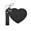 Love Heart Shape Makeup Mirror Waterproof Faux Leather Vanity Mirror Keychain Portable Travel Women Handheld Cosmetic Mirror Bag Pendant
