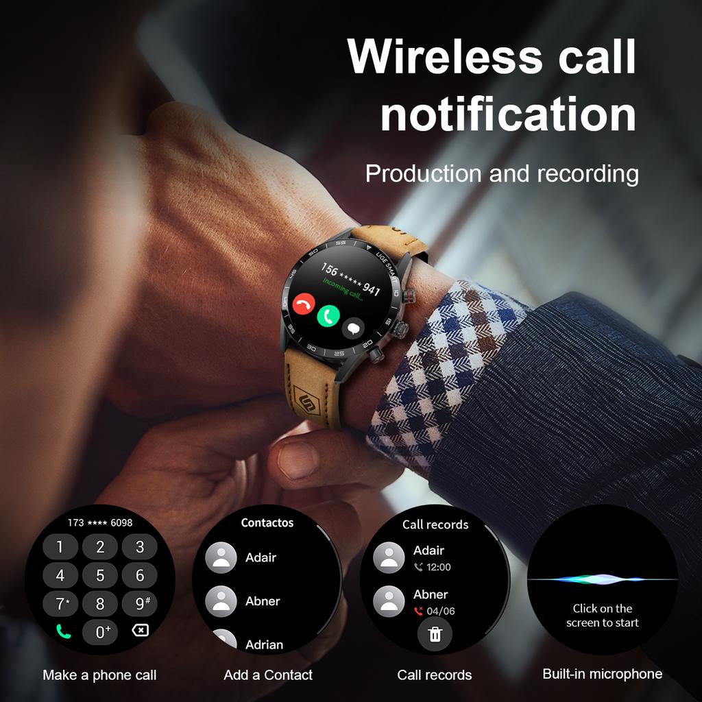 LIGE Biznesowy Smartwatch Męski Połączenia Bluetooth Monitor Zdrowia Wodoodporny IP67 Tracker Fitness Inteligentna Opaska Zegarek Smartwatch 2024 2