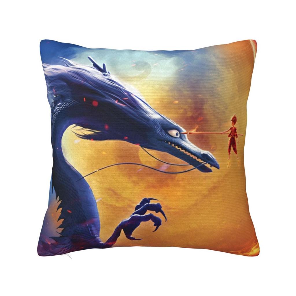 Nezha Birth Of The Demon Child Pillow Cases Ne Zha Cartoon Movie Cushion Covers Zippered Decor Pillowcover For Seat 40X40Cm