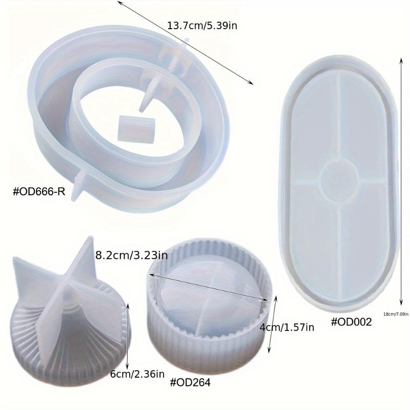 

Round Arch Test Tube Vase Silicone Mold Set, Including Round Test Tube Vase Mold, Striped Jar Mold and Tray Mold DIY Home Decora